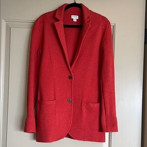 J. Crew Red Women's Sweater Blazer